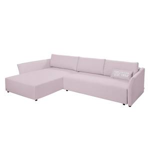 Ecksofa Wings Style (mit Schlaffunktion) - Webstoff - Lavendel - Longchair davorstehend links - 1 Kissen