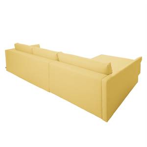 Ecksofa Wings Style (mit Schlaffunktion) - Webstoff - Maisgelb - Longchair davorstehend links - 1 Kissen