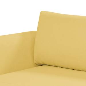 Canapé d'angle Wings Style (convertible) Tissu structuré - Jaune maïs - Méridienne courte à gauche (vue de face) - Sans coussin
