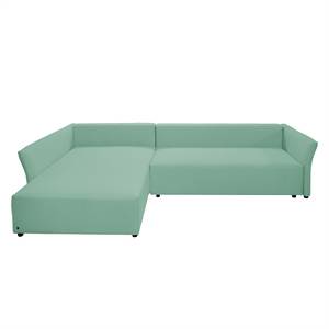 Ecksofa Wings Style (mit Schlaffunktion) - Webstoff - Mint - Longchair davorstehend links - 1 Kissen