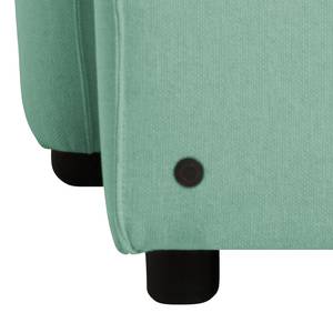 Ecksofa Wings Style (mit Schlaffunktion) - Webstoff - Mint - Longchair davorstehend links - Ohne Kissen