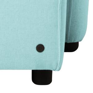 Hoekbank Wings Style (met slaapfunctie) structuurstof - Hemelsblauw - Longchair vooraanzicht rechts - Zonder kussens