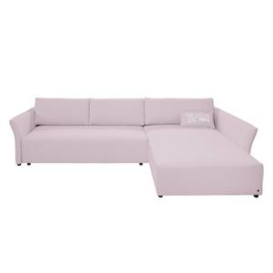 Ecksofa Wings Style (mit Schlaffunktion) - Webstoff - Lavendel - Longchair davorstehend rechts - 1 Kissen