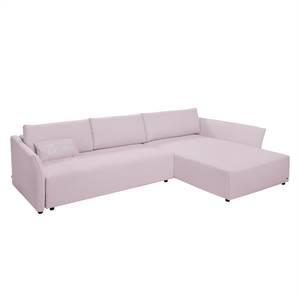 Ecksofa Wings Style (mit Schlaffunktion) - Webstoff - Lavendel - Longchair davorstehend rechts - 1 Kissen