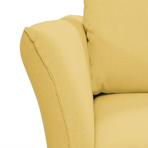 Canapé d'angle Wings Style (convertible) Tissu structuré - Jaune maïs - Méridienne courte à droite (vue de face) - 1 coussin