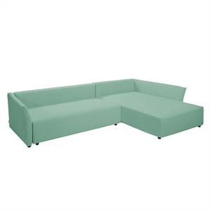 Ecksofa Wings Style (mit Schlaffunktion) - Webstoff - Mint - Longchair davorstehend rechts - 1 Kissen