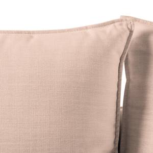 Canapé d'angle XL Lavina Tissu - Tissu Moretey : Rosé - Méridienne longue à gauche (vue de face)