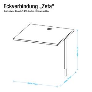 Eckverbindung Zeta (eckig) Sonoma Eiche