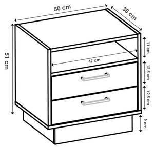 Table de chevet LEANDRE Lot de 2 Beige