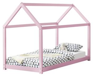 Kinderbett Netstal Pink - Massivholz - 200 x 142 x 90 cm
