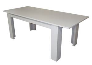 Table à manger Maso Blanc - En partie en bois massif - 200 x 77 x 90 cm