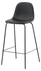 Tabouret de bar POLE BS 1NOS Noir - Matière plastique - Cuir synthétique - 42 x 105 x 43 cm