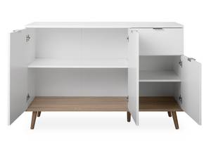 Buffet Copenhague Blanc - Bois manufacturé - 40 x 85 x 120 cm