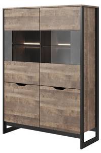 Vitrine ARDEN Braun - Grau - Holzwerkstoff - 108 x 150 x 39 cm