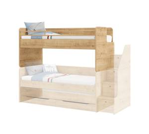 Bett Studio Braun - Holzwerkstoff - 95 x 96 x 207 cm