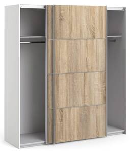 Kleiderschrank Veto B Braun - Weiß - Holz teilmassiv - 182 x 202 x 64 cm