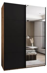 Armoire Lux 3 Noir - Imitation chêne - Largeur : 170 cm