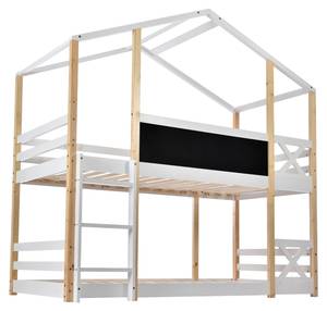 Kinder Etagenbett Hausbetten HBLT30 Weiß - Massivholz - 96 x 205 x 207 cm