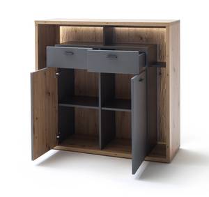 Wohnzimmer Liam 41 (4-teilig) mit LED Grau - Holzwerkstoff - Holzart/Dekor - 401 x 209 x 40 cm