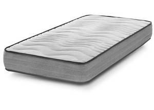 Matelas mémoire de forme 20 cm 90x200 Blanc - Textile - 90 x 20 x 200 cm