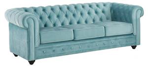 Canapé CHESTERFIELD Bleu clair - Profondeur : 205 cm