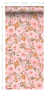 Tapete Blumen 7480 Orange