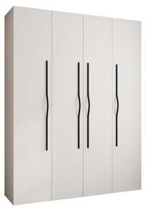 Drehtürenschrank Como 2 Schwarz - Weiß - 190 x 50 cm