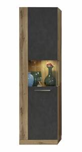 Meuble vitrine GAMMA Marron - Bois manufacturé - 52 x 186 x 34 cm