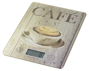 Küchenwaage CAFE, WENKO Beige - Glas - 14 x 2 x 19 cm