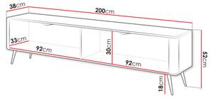 TV-Lowboard Lante 200 Graphit