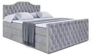 Boxspringbett VILA-1-Z KING Hellgrau - Breite: 140 cm