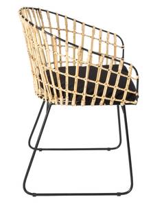 Esszimmerstuhl LIMA Beige - Holzwerkstoff - Rattan - 45 x 80 x 45 cm