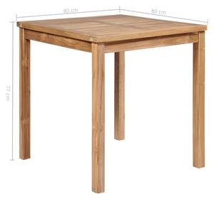 Garten-Essgruppe 3007530-4 (5-teilig) Braun - Massivholz - Holzart/Dekor - 80 x 77 x 80 cm