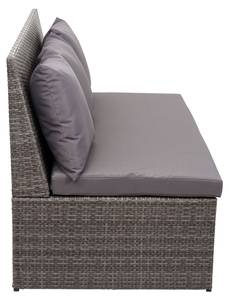 Poly-Rattan 2er Sofa G16 Anthrazit - Grau