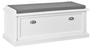 Banc de Rangement FSR41-W Blanc - Bois manufacturé - 105 x 44 x 34 cm