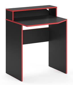 bureau Kron Noir - Rouge - Bois manufacturé - 70 x 88 x 60 cm