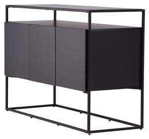 Vitrine KINGSPORT SC120 2D Noir - Bois massif - Bois/Imitation - 120 x 80 x 45 cm