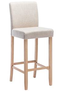 Tabouret de bar ROVIGO Lot de 2 Blanc - Textile - 47 x 116 x 50 cm