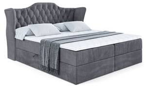 Boxspringbett VILA Steingrau - Breite: 120 cm - H4