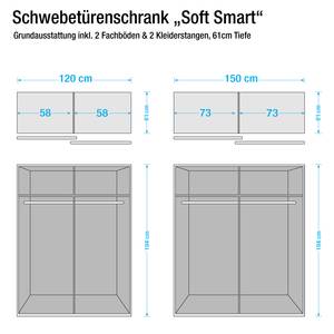 Einlegeboden Soft Smart II (2er-Set) Eiche Dekor - für 120 cm Breite / 61 cm Tiefe