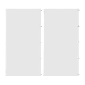 Verlengstukken Nysted (2-delige set) Wit - Plaatmateriaal - 49 x 95 cm