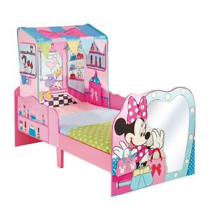 Lit simple Minnie Mouse Rose foncé - Bois manufacturé - 145 x 77 x 26 cm