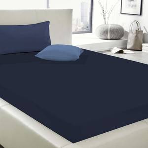 Elastic-Jersey-Spannbetttuch Baumwolle / Elasthan - Marineblau - 140-160 x 200-220 cm