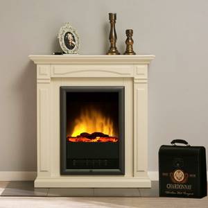 Caminetto elettrico Wales Color bianco crema laccato