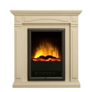 Caminetto elettrico Wales Color bianco crema laccato