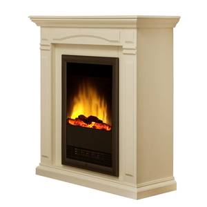 Caminetto elettrico Wales Color bianco crema laccato