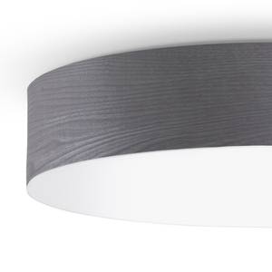 LED-plafondlamp Veneli 1 lichtbron - Essenhouten antraciet - Diameter lampenkap: 50 cm