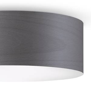 LED-plafondlamp Veneli 1 lichtbron - Essenhouten antraciet - Diameter lampenkap: 30 cm