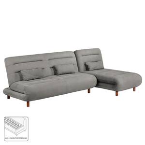 Ecksofa Energy (beidseitig montierbar) Webstoff - Grau