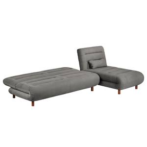 Ecksofa Energy (beidseitig montierbar) Webstoff - Grau